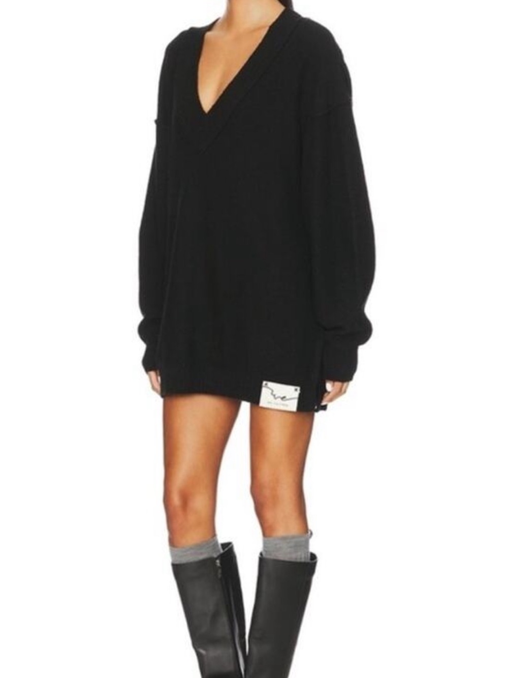 We The Free Free People Chelsea V Neck Tunic Black XS